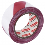 Лента оградительная сигнальная красно-белая, 75 мм х 200 м, BRAUBERG "Грандмастер", полиэтилен. 604892