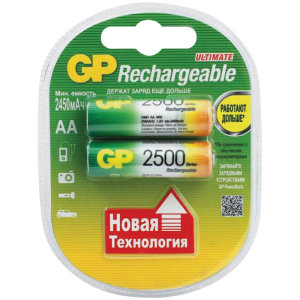 Аккумулятор GP AA (HR06) 2500mAh 2BL. GP 250AAHC-2DECRC2, 087342 ― Кнопкару. Саранск