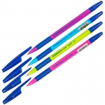 Ручка шариковая синяя 0,7мм Erich Krause "R-301 Neon", грип. Арт. 42751
