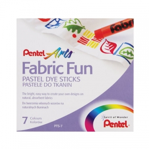 Пастель для ткани PENTEL "Fabric Fun", 7 цветов, картонная упаковка. Арт. PTS-7 ― Кнопкару. Саранск