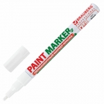 Маркер-краска лаковый (paint marker) 2 мм, БЕЛЫЙ, БЕЗ КСИЛОЛА (без запаха), алюминий, BRAUBERG PROFESSIONAL. 150869