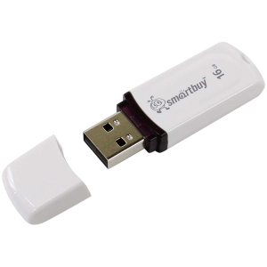 Память Smart Buy "Paean" 16GB, USB 2.0 Flash Drive, белый. SB16GBPN-W, 248793 ― Кнопкару. Саранск