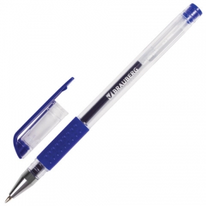 Ручка гелевая синяя 0,5мм BRAUBERG "Number One" Арт. 141193 ― Кнопкару. Саранск