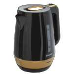 Чайник SONNEN KT-1776, 1,7 л, 2200 Вт, закрытый нагревательный элемент, пластик, черный/горчичный. 453418
