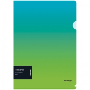 Папка-уголок Berlingo "Radiance", А4, 200мкм, голубой/зеленый градиент. LFp_A4003,299395 ― Кнопкару. Саранск