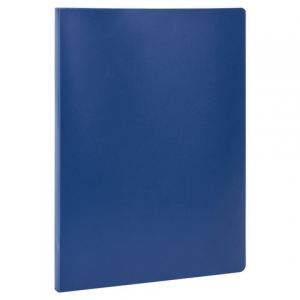 Папка с металлическим скоросшивателем STAFF, синяя, до 100 листов, 0,5 мм. 229224 ― Кнопкару. Саранск