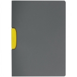 Папка с клипом Durable "Duraswing color", А4, до 30 листов, графит-желтая. 2304-04