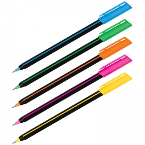 Ручка шариковая Luxor "Stick Soft Touch" синяя, 0,7мм, корпус ассорти. 19700/50BX, 314471 ― Кнопкару. Саранск