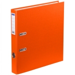 Папка-регистратор OfficeSpace, 50мм, бумвинил, с карманом на корешке, оранжевая. 270114