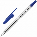 Ручка шариковая BRAUBERG "M-500 CLASSIC", СИНЯЯ, корпус прозрачный, узел 0,7 мм, линия письма 0,35 мм. Арт. 143444