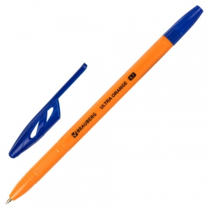 Ручка шариковая синяя 0,7мм BRAUBERG "ULTRA ORANGE" Арт. 143562 ― Кнопкару. Саранск