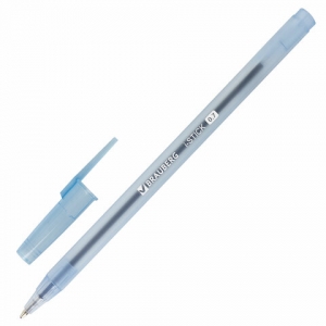 Ручка шариковая BRAUBERG "i-STICK" СИНЯЯ, пишущий узел 0,7 мм, линия письма 0,35 мм. 143442 ― Кнопкару. Саранск