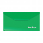 Папка-конверт на кнопке Berlingo, С6, 180мкм, зеленая. AKk_06304