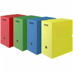 Короб архивный с клапаном OfficeSpace, микрогофрокартон, 150мм, ассорти цветной, до 1400л. 225415