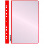 Папка-скоросшиватель с 10 вкладышами OfficeSpace с перфорацией, А4, 160мкм, пластик, красная. 281211