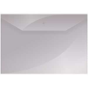 Папка-конверт на кнопке OfficeSpace А4, 150мкм, пластик, прозрачная. Fmk12-1 / 220893,162526 ― Кнопкару. Саранск