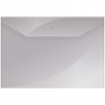 Папка-конверт на кнопке OfficeSpace А4, 150мкм, пластик, прозрачная. Fmk12-1 / 220893,162526