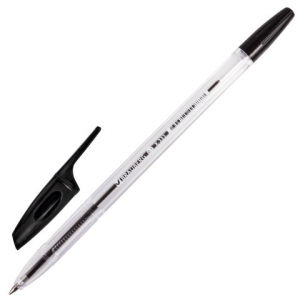 Ручка шариковая черная узел 0,7 мм, BRAUBERG "X-333". Арт. 142406  ― Кнопкару. Саранск
