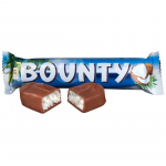 Шоколадный батончик Bounty, молочный шоколад, 55г 