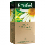 Чай GREENFIELD (Гринфилд) "Rich Camomile" ("Ромашковый"), травяной, 25 пакетиков в конвертах по 1,5 г. 0432-10, 620381