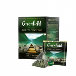 Чай "Greenfield" Ginseng", зеленый в пирамидках, 20 шт. Арт. 738749
