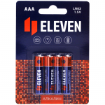 Батарейки комплект 4шт., мизинчиковые, алкалиновые Eleven, AAA (LR03). Арт.301745