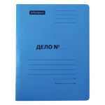 Скоросшиватель "Дело", картон мелованный OfficeSpace, 300 г/м2, синий, до 200л. Арт. 195077