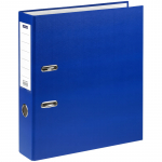 Папка-регистратор OfficeSpace 75мм, бумвинил, с карманом на корешке, синяя. 340059