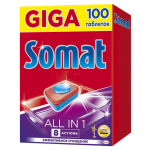 Таблетки для посудомоечных машин Somat "All in 1", 100шт. Арт. 9000101020236