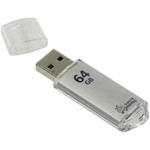 Память Smart Buy "V-Cut" 64GB, USB 2.0 Flash Drive, серебристый (металл. корпус ).SB64GBVC-S, 260252 ― Кнопкару. Саранск