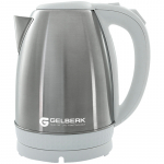 Чайник электрический Gelberk GL-450, 1,8л, 1500Вт, нержавеющая сталь, белый.311329