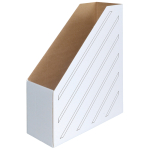 Лоток для бумаг вертикальный OfficeSpace, ширина 100 мм, белый, микрогофрокартон. Арт.225421