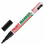 Маркер-краска лаковый (paint marker) 2 мм, ЧЕРНЫЙ, БЕЗ КСИЛОЛА (без запаха), алюминий, BRAUBERG PROFESSIONAL. 150868