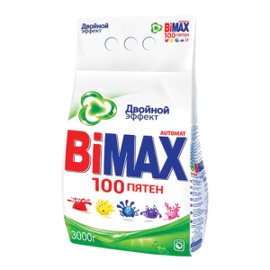 Порошок для машинной стирки BiMax "100 пятен", 3кг. 284949 ― Кнопкару. Саранск