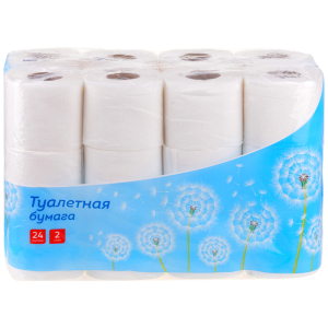 Бумага туалетная OfficeClean 2-слойная, 24шт., тиснение, белая. 300438 ― Кнопкару. Саранск