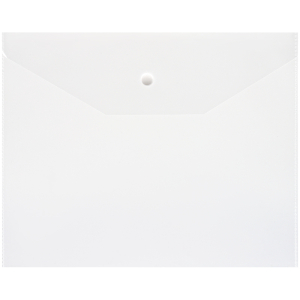 Папка-конверт на кнопке OfficeSpace А5 (190*240мм), 120мкм, пластик, прозрачная. 344558 ― Кнопкару. Саранск