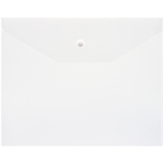 Папка-конверт на кнопке OfficeSpace А5 (190*240мм), 120мкм, пластик, прозрачная. 344558