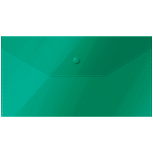Папка-конверт на кнопке OfficeSpace С6, 150мкм, пластик, зеленая. 281224 ― Кнопкару. Саранск