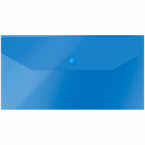 Папка-конверт на кнопке OfficeSpace С6, 150мкм, пластик, полупрозрачная, синяя. 267533 ― Кнопкару. Саранск