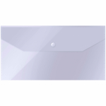 Папка-конверт на кнопке OfficeSpace С6, 150мкм, пластик, прозрачная. 267534