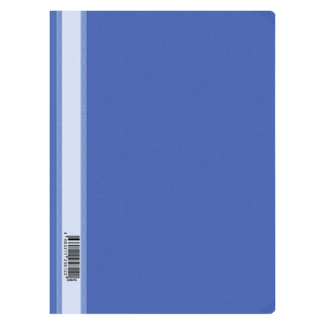 Папка-скоросшиватель пластик. OfficeSpace А4, 120мкм, синяя с прозр. верхом. 240676 ― Кнопкару. Саранск