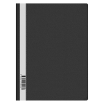 Папка-скоросшиватель пластик. OfficeSpace А4, 120мкм, черная с прозр. верхом. 254244