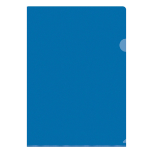 Папка-уголок OfficeSpace А4, 150мкм, пластик, прозрачная синяя. Fmu15-5_870,162535 ― Кнопкару. Саранск