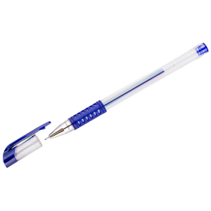 Ручка гелевая OfficeSpace синяя, 0,5мм, грип, игольчатый стержень.GP905BU_6600, 221709 ― Кнопкару. Саранск