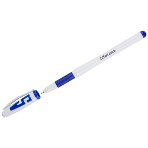 Ручка гелевая OfficeSpace синяя, 0,6мм, грип, игольчатый стержень. GP777BU_3185, 201275 ― Кнопкару. Саранск