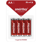 Батарейка SmartBuy AA (LR06) алкалиновая, BC4. SBBA-2A04B, 226840