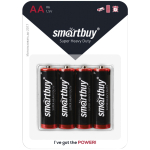 Батарейка SmartBuy AA (R06) солевая, BС4. SBBZ-2A04B, 226830