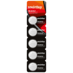 Батарейка SmartBuy CR2032 литиевая, BC5. SBBL-2032-5B, 257857