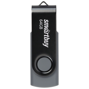Память Smart Buy "Twist"  64GB, USB 2.0 Flash Drive, черный. SB064GB2TWK, 350472 ― Кнопкару. Саранск