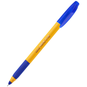 Ручка шариковая Cello "Tri-Grip yellow barrel" синяя, 0,7мм, грип, штрих-код. 748, 293056 ― Кнопкару. Саранск